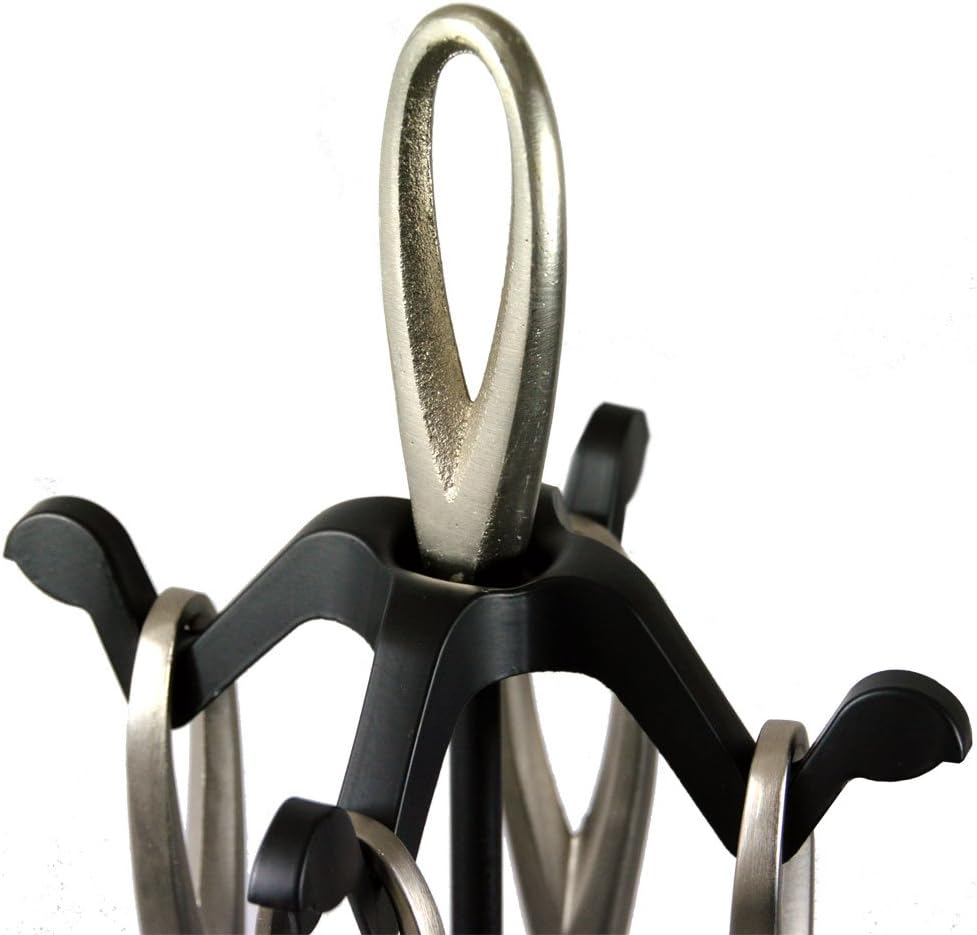 Buxton Kaminbesteck-Set, Schwarz & Nickel