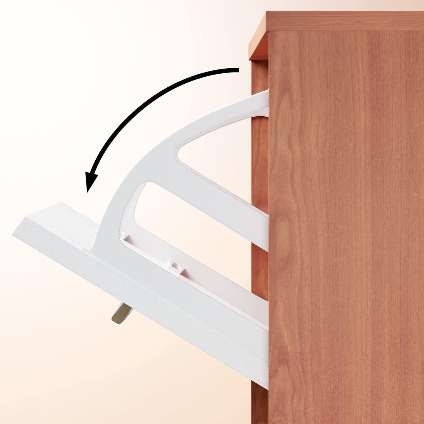 Kobe Schuhschrank mit Kippsicherung, Buche / Weiß