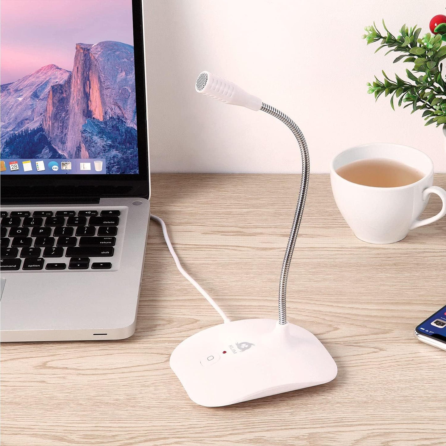 USB-Standmikrofon, Weiss