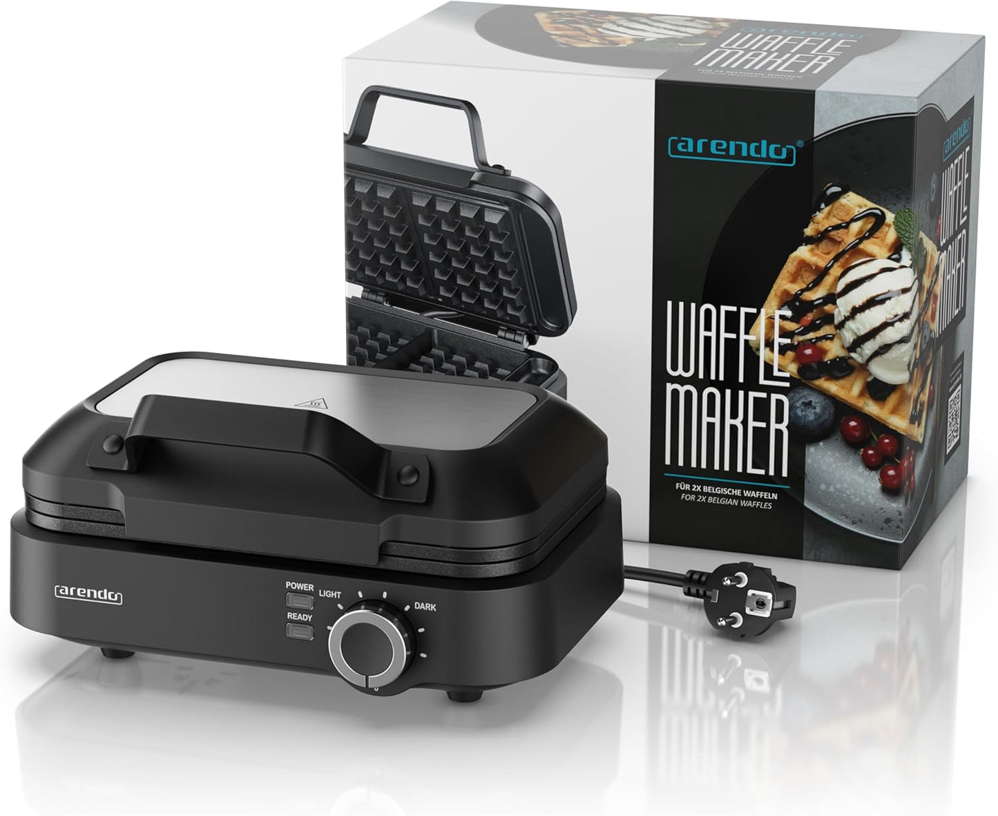Doppel-Waffeleisen für belgische Waffeln