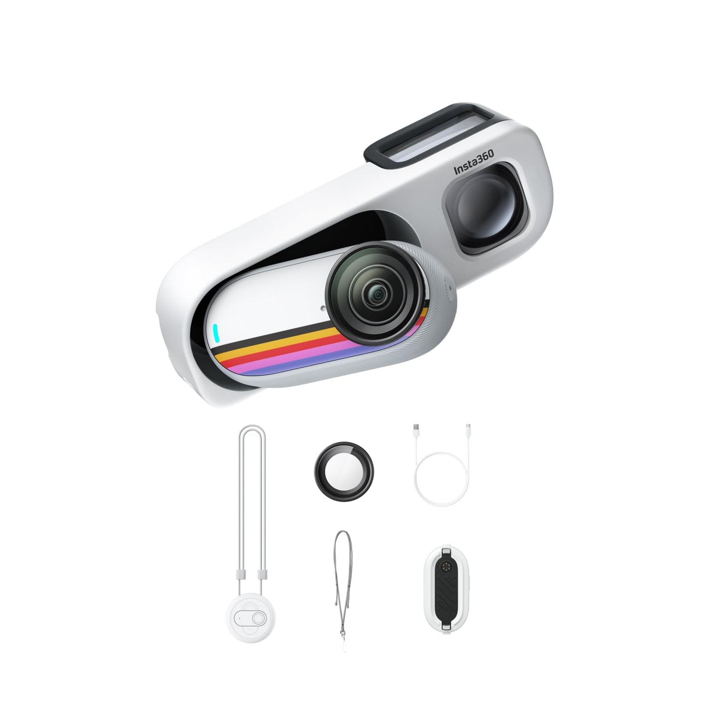 Kompakte 4K Vlogging-Kamera mit Retro-Filter, Weiss 64 GB