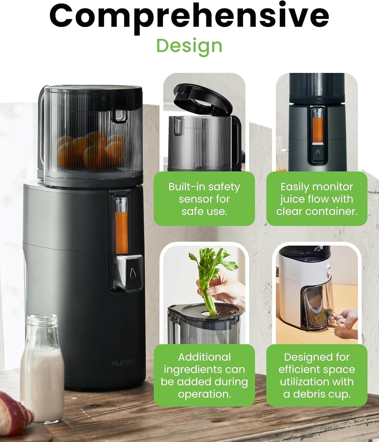 Slow Juicer H400, Grau