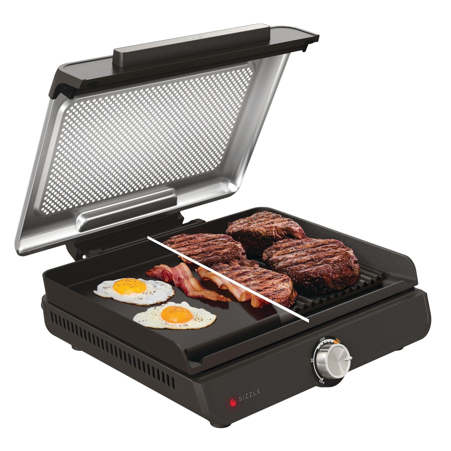 Elektrogrill Indoor & Plancha mit Antihaftplatte, Grillplatte