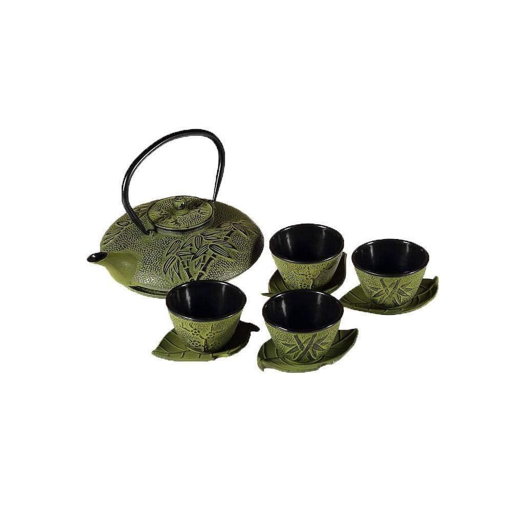 5-teiliges Teeservice, Grüner Bambus