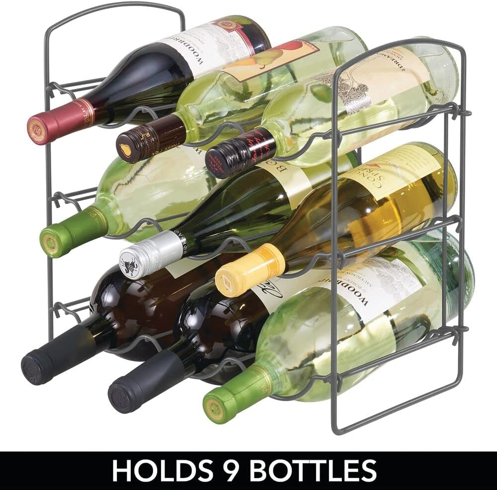 Freistehendes Weinregal, Graphit 20,10 x 36,80 x 34,00 cm