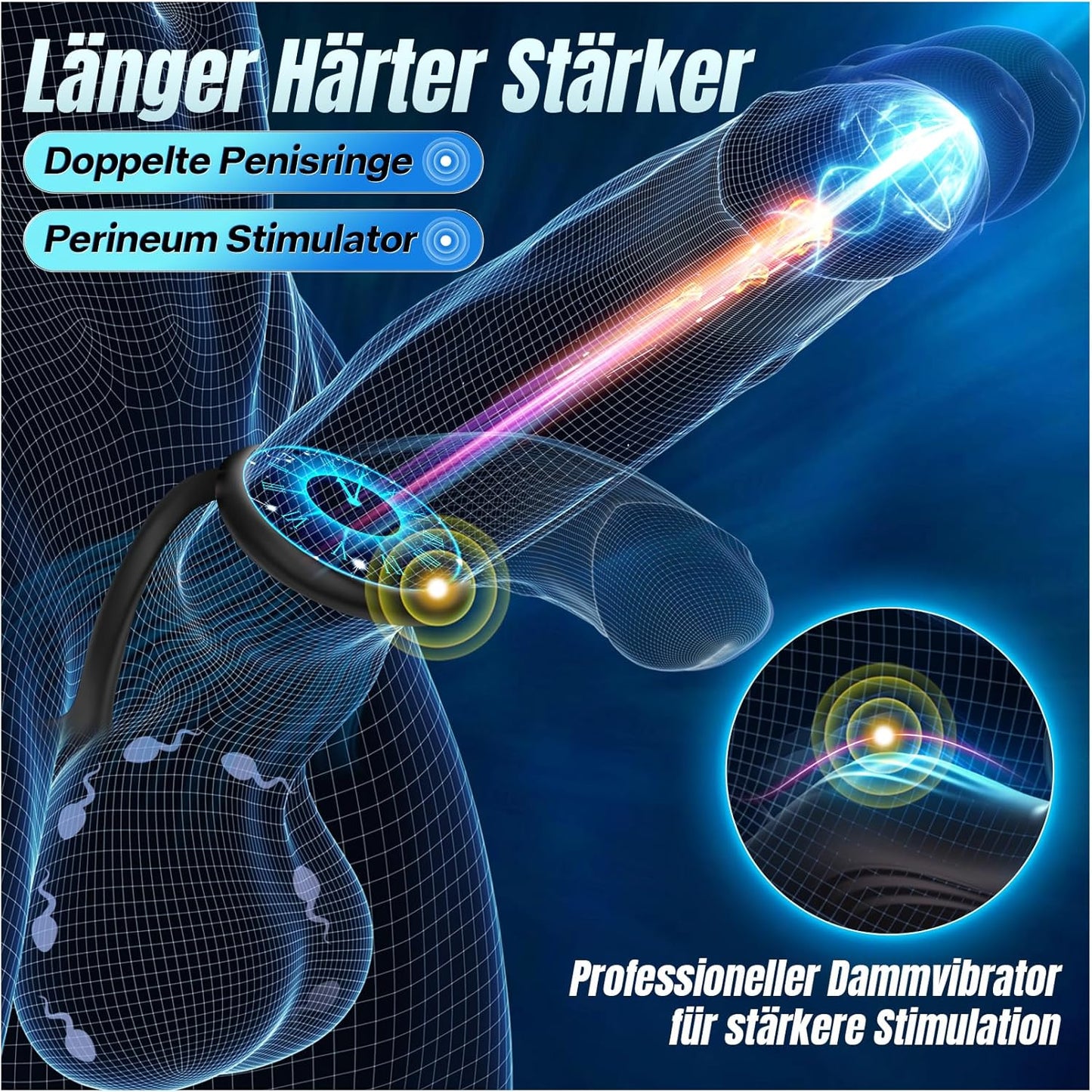 Prostata-Stimulator mit 360° Dehnung & 9 Vibrationsmodi