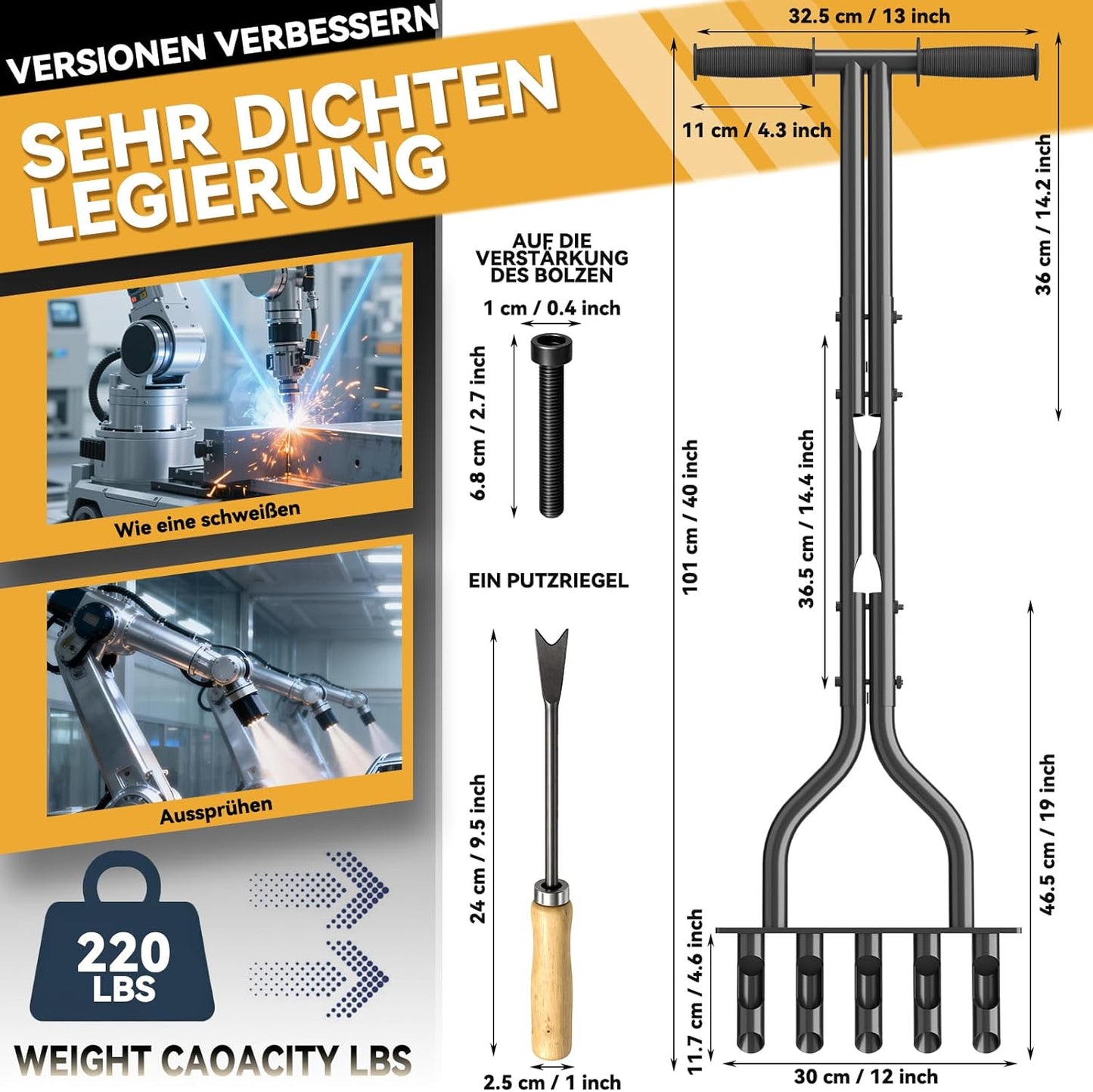 Manueller Rasenlüfter