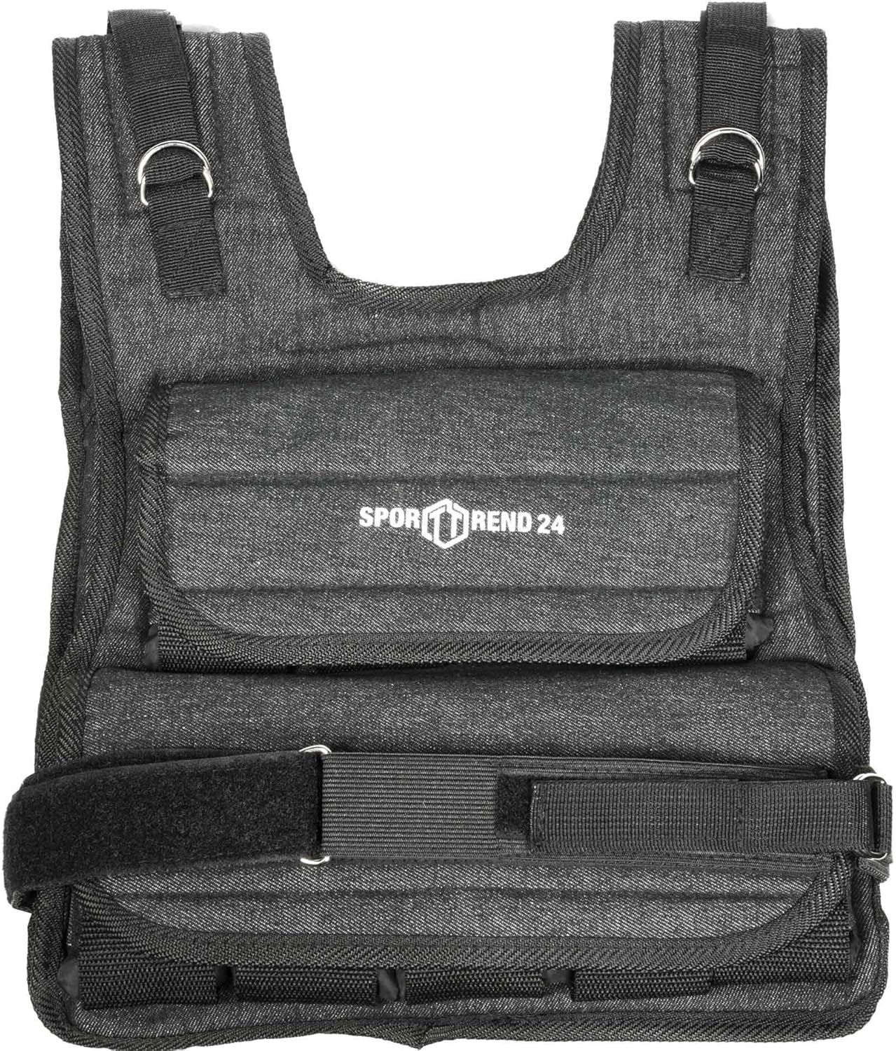 Gewichtsweste mit herausnehmbaren Gewichten, 20KG Weste Schwarz