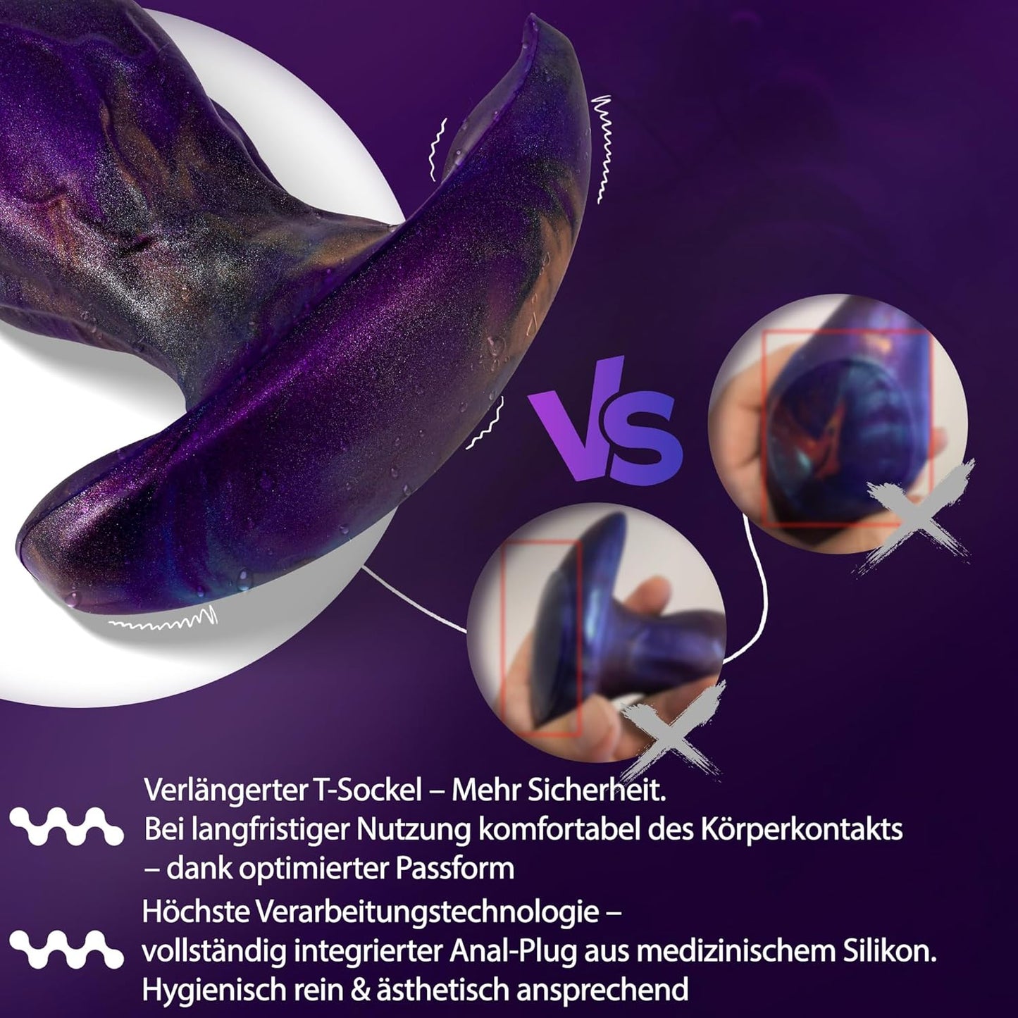 Analplug mit T-Ankerform, XL