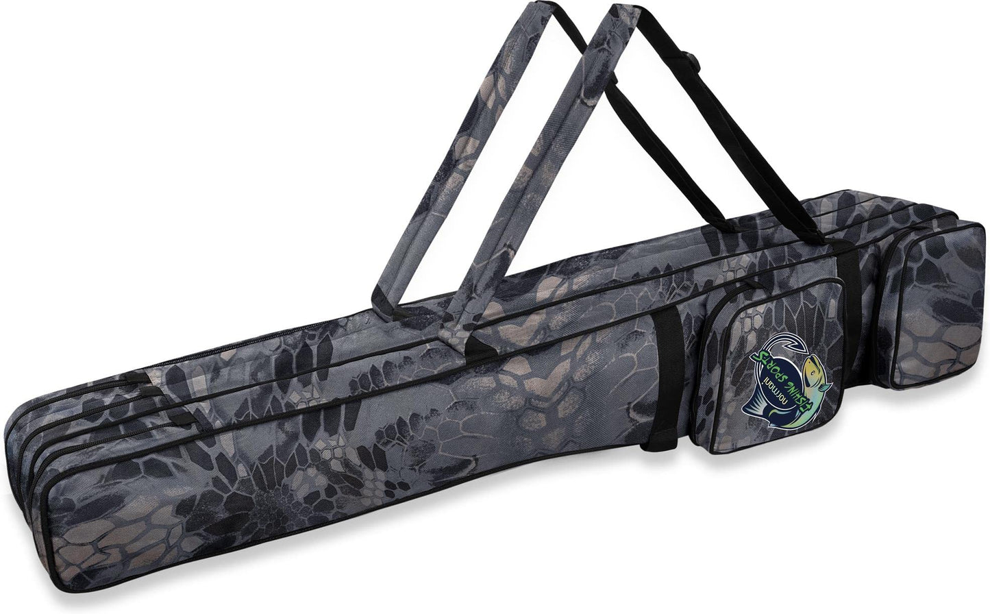 Allround-Angelrutentasche, Black-Camo 150 cm