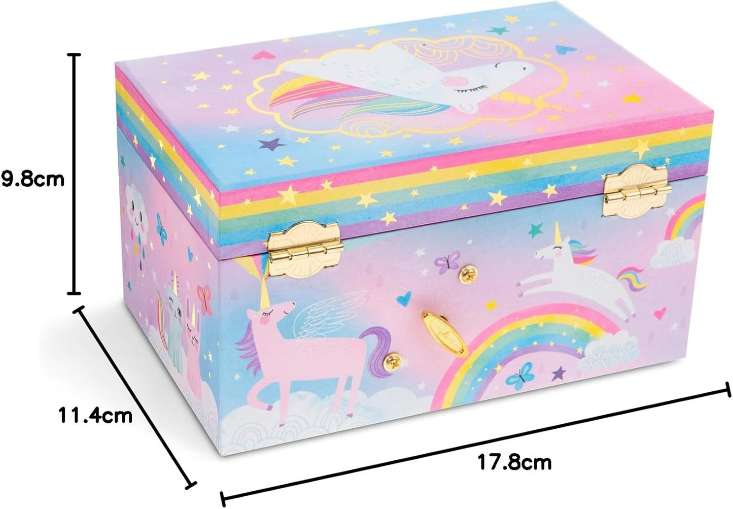 Schmuckkästchen mit Einhorn-Spieluhr