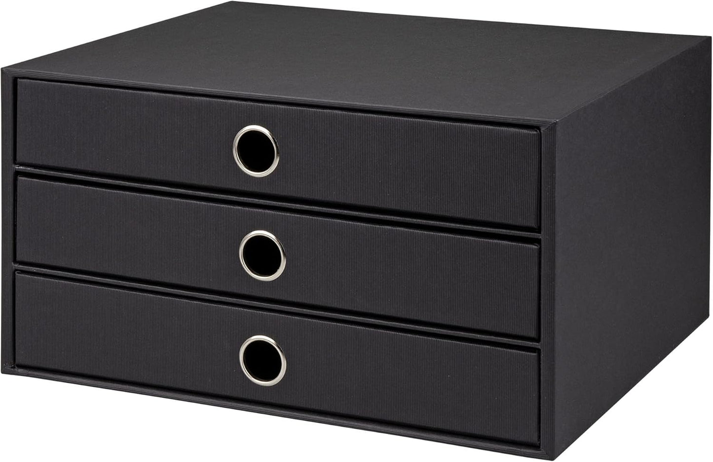 Schubladenbox mit 3 Schubladen, Schwarz