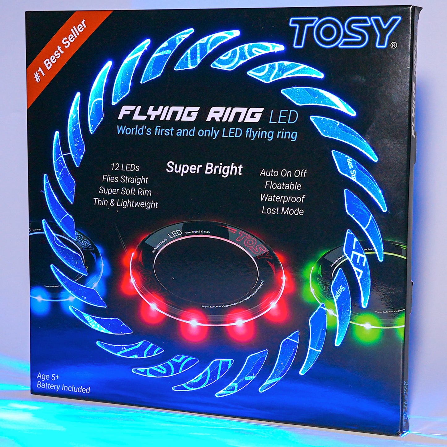 Flying Ring mit LEDs, Blue