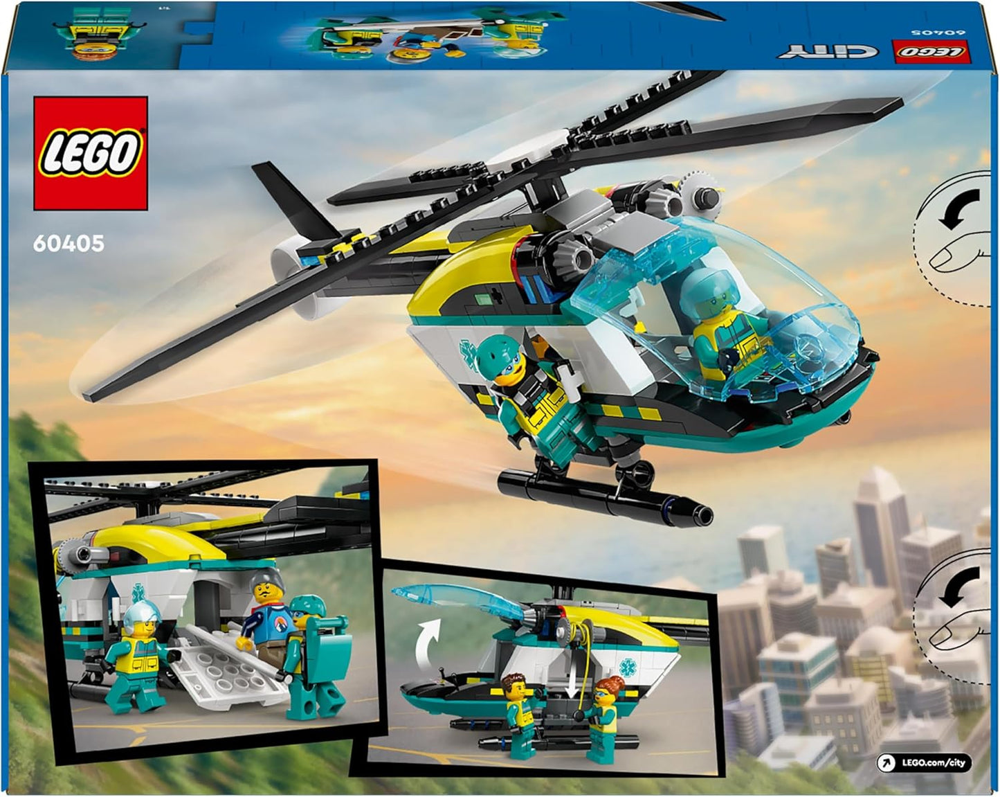 City Rettungshubschrauber-Spielset für Kinder, Single