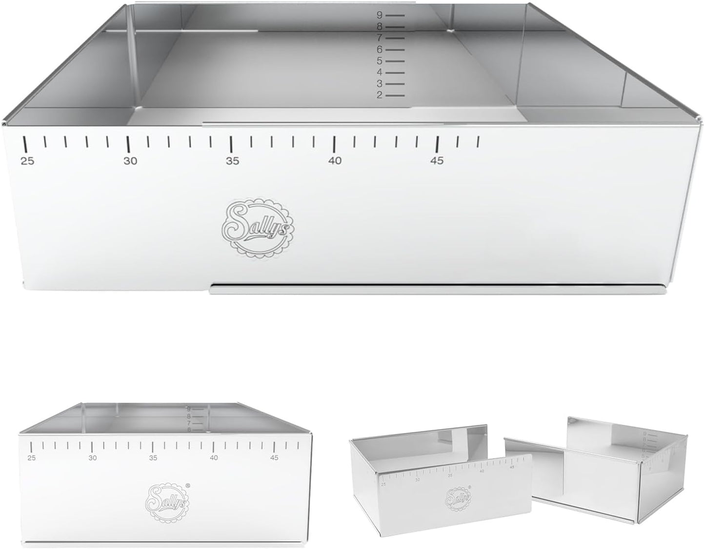 Verstellbarer Backrahmen, 24x19 cm auf bis zu 32x46 cm-10 cm Höhe Backrahmen