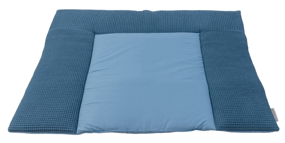 Wickelauflage 85x75 cm aus OEKO TEX Baumwolle, Blau Wickelauflage