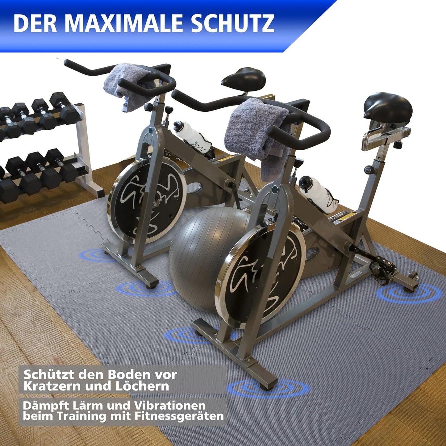 18-teiliges Puzzlematten-Set, 18 Stück = 1.74 M² - Grau