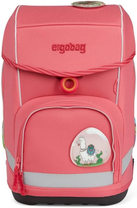 7-teiliges Cubo Schulrucksack-Set mit Zubehör, Lamas in Bärjamas - Rosa