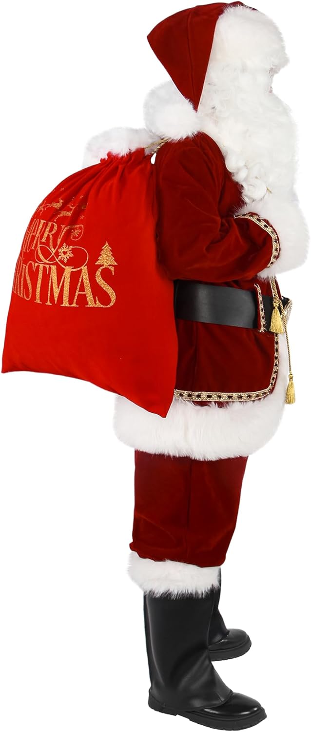 11-teiliges Weihnachtsmann-Kostüm-Set, XXL