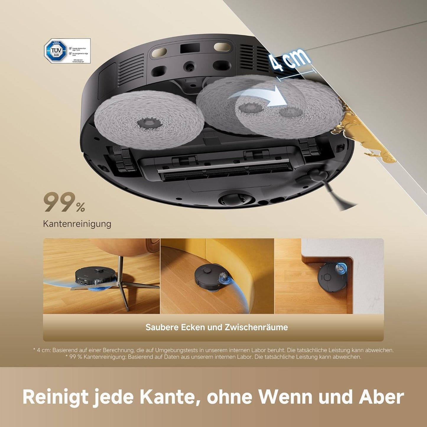 L40 Ultra A Saugroboter mit Doppel-Anti-Verknotungssystem, L40 Ultra A Schwarz