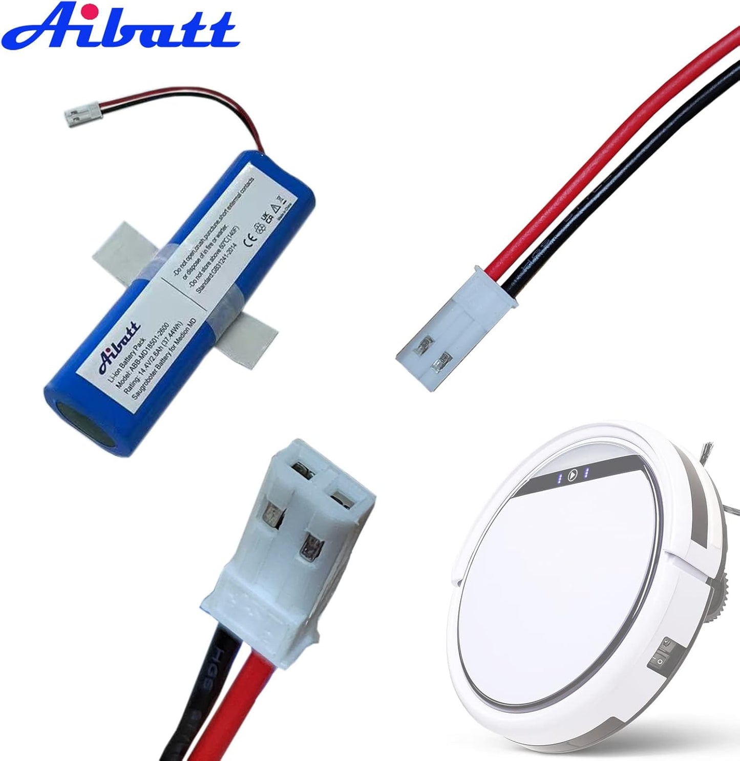 Ersatzakku für Medion Staubsauger, 14.4V 2600mAh