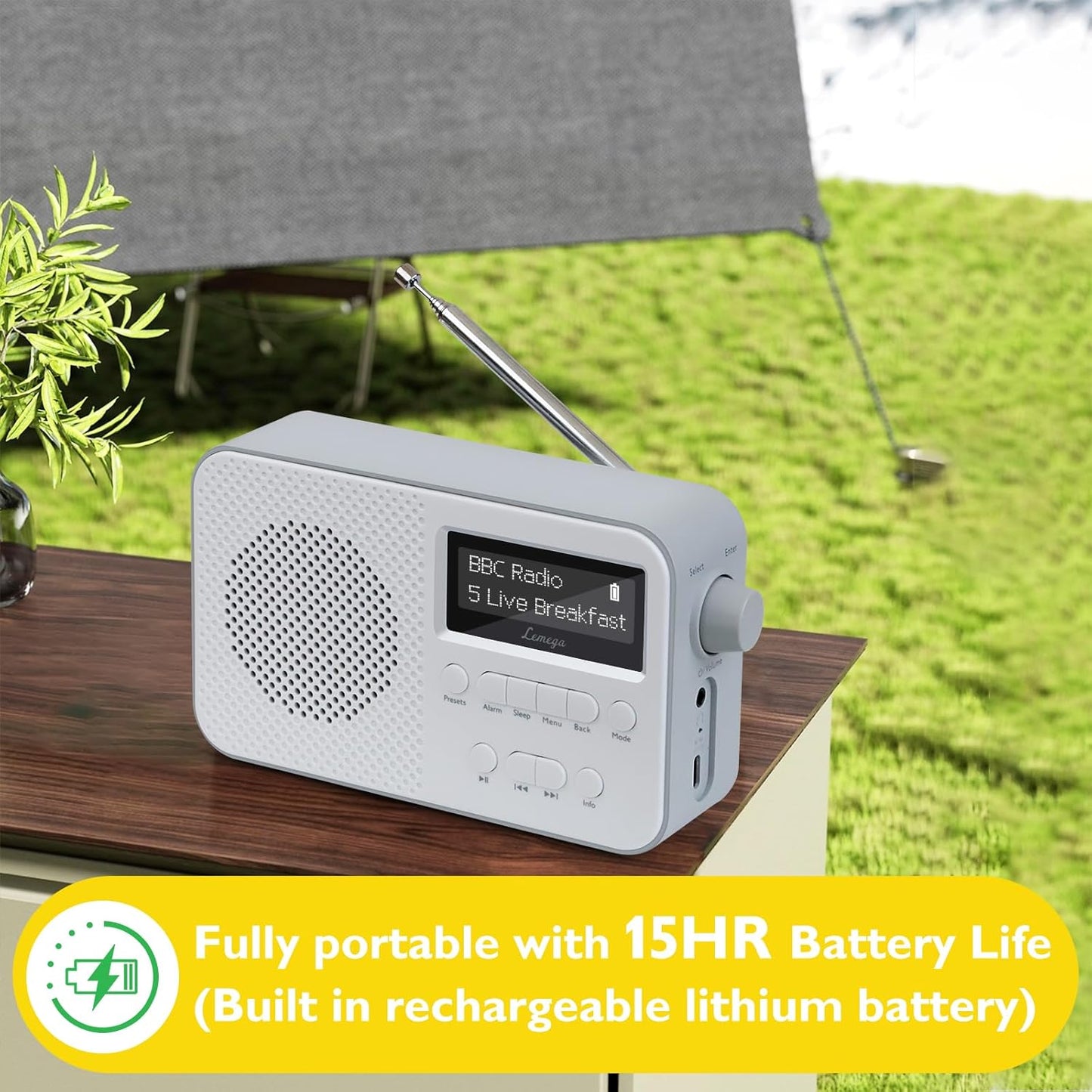 PR2-Max - Kompaktes DAB-Radio mit Bluetooth, PR2-MAX Grau