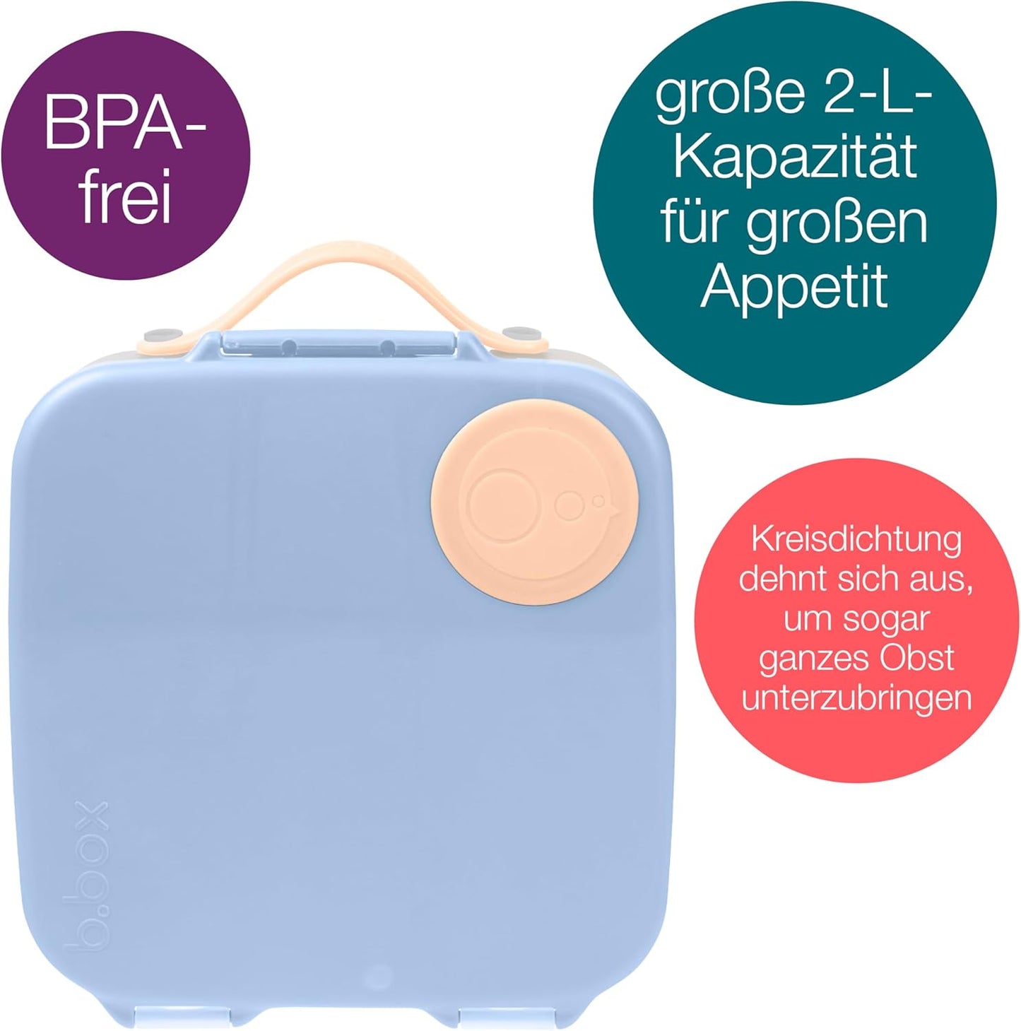 Feeling Peachy Bento-Box mit 4 Fächern, Feeling Peachy