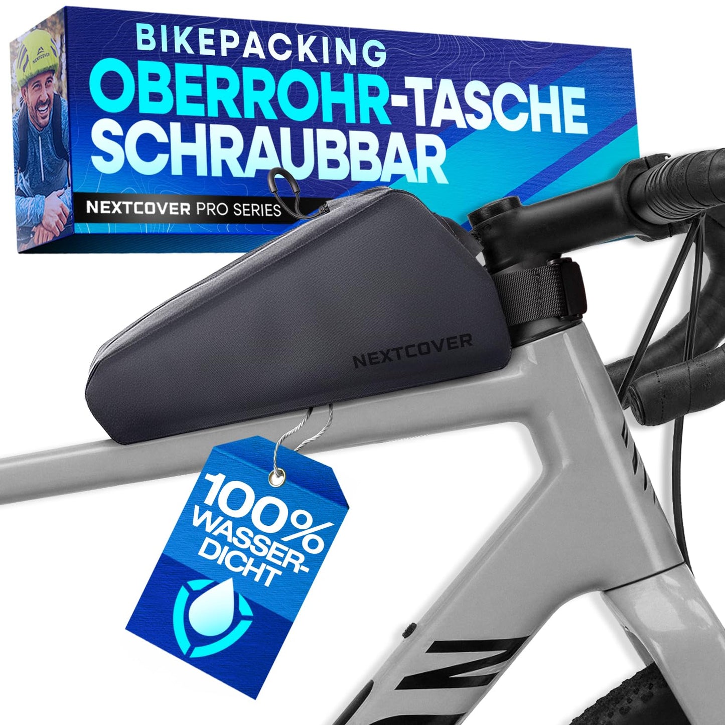 Wasserdichte Rahmentasche, Schraubbar