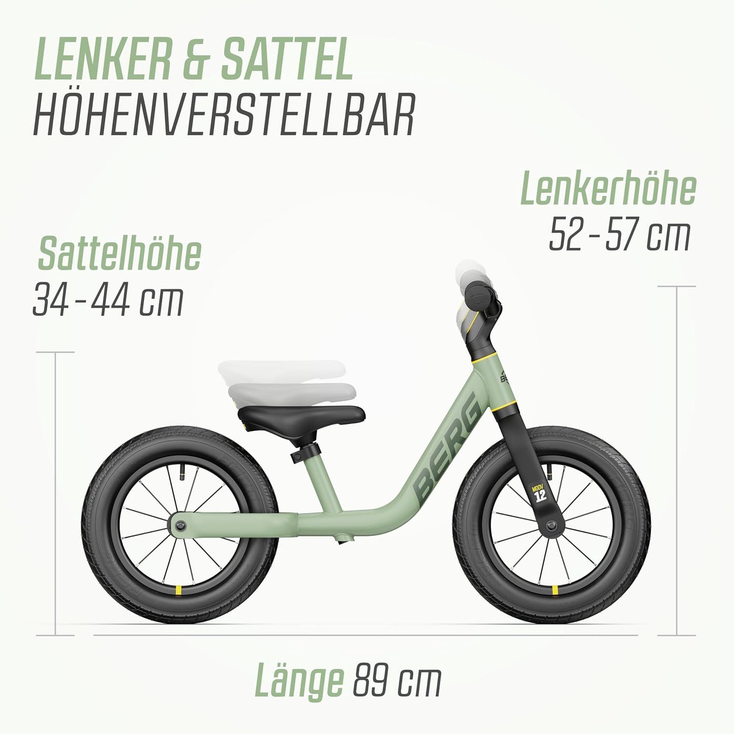 Laufrad Moov 12, Salbeigrün
