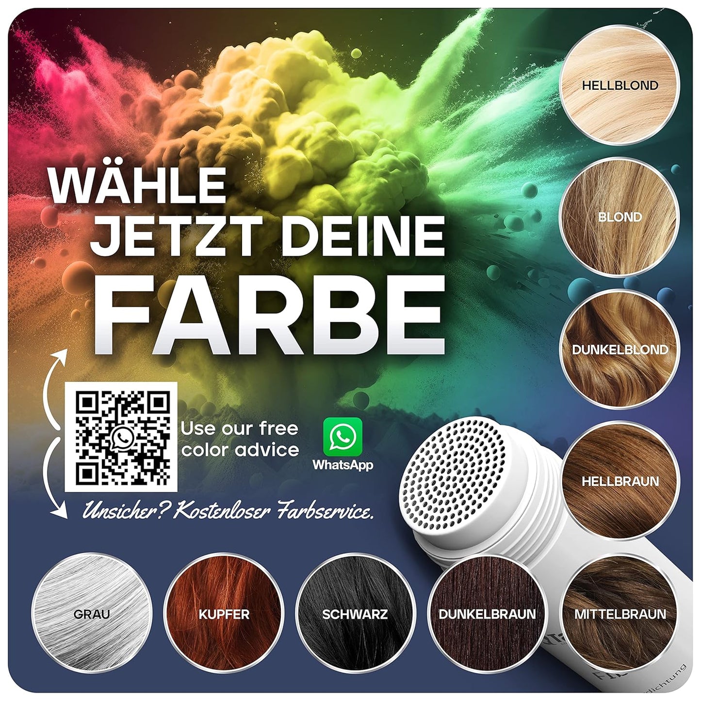 Streuhaar Nachfüllbeutel zur Haarverdichtung, Hellbraun