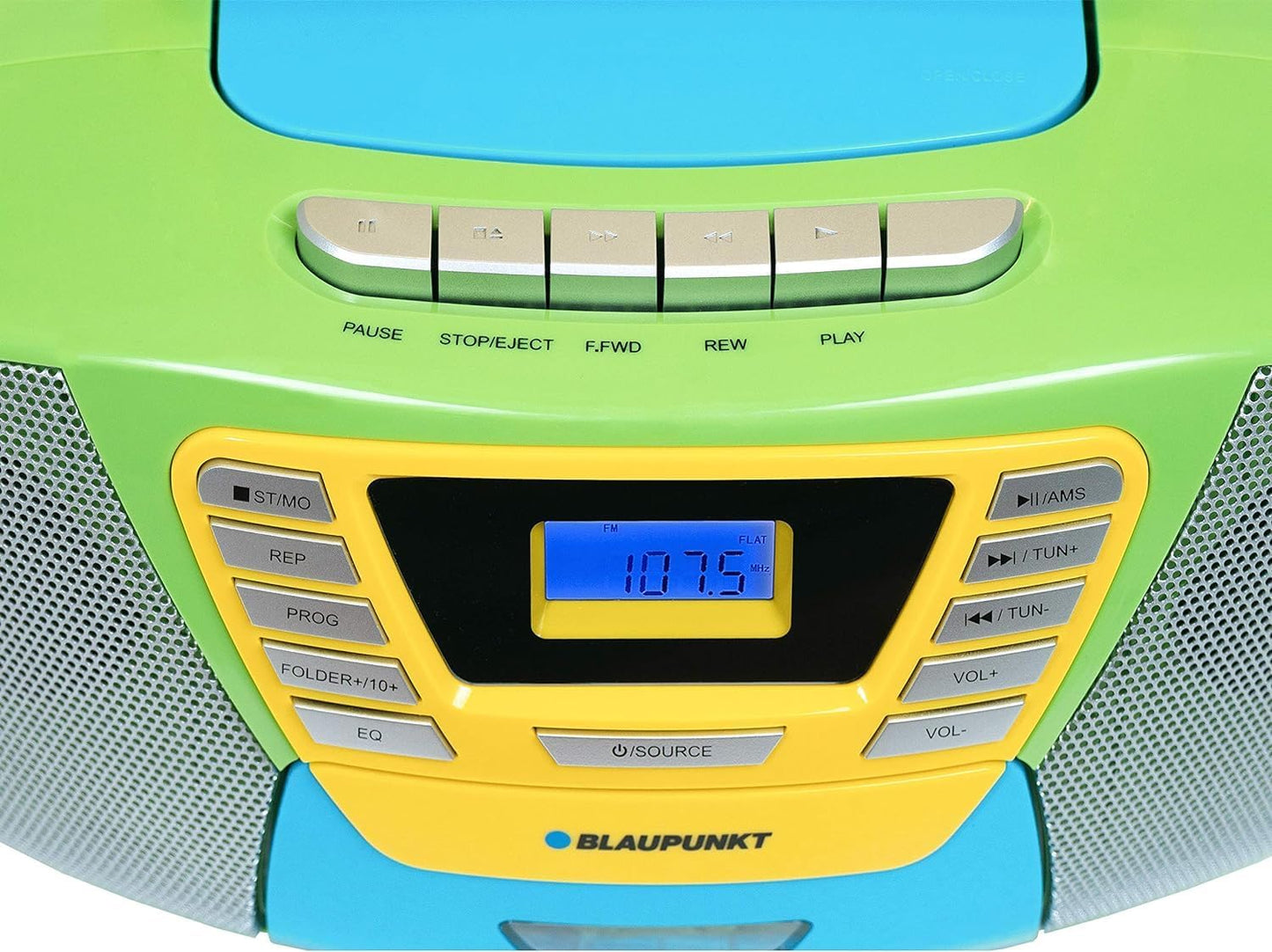Tragbarer CD-Player mit Bluetooth und USB, Bunt