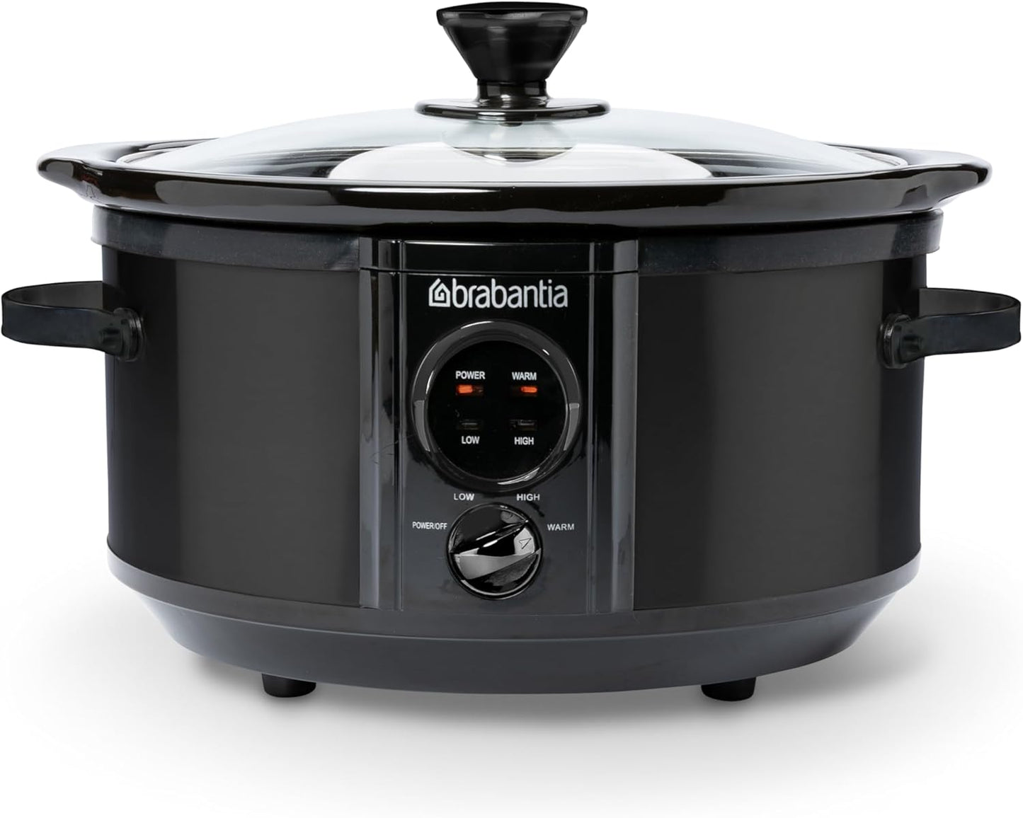 Slow Cooker mit Keramikschale, 0.3 Liter Schwarz