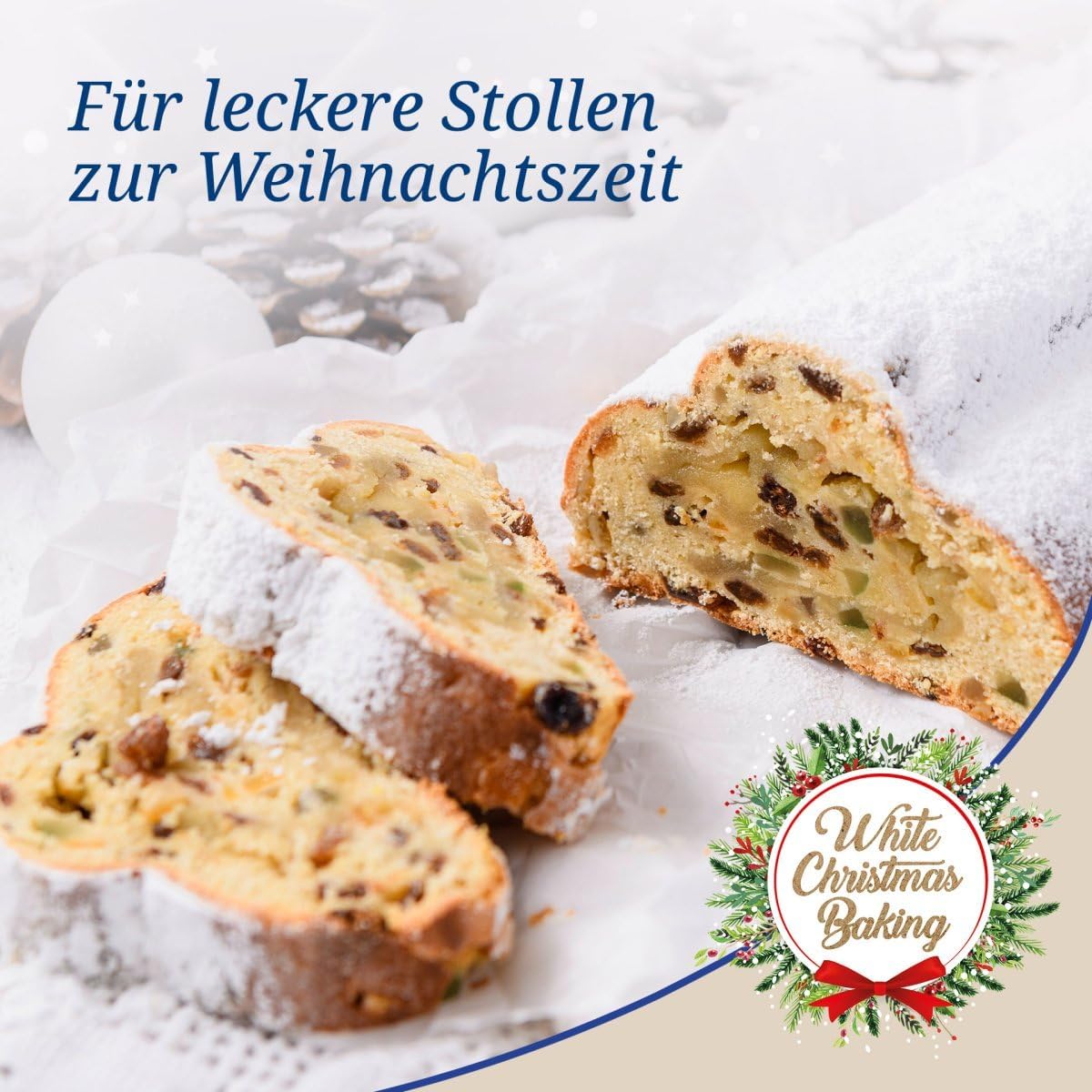 Stollenbackform White Christmas Baking