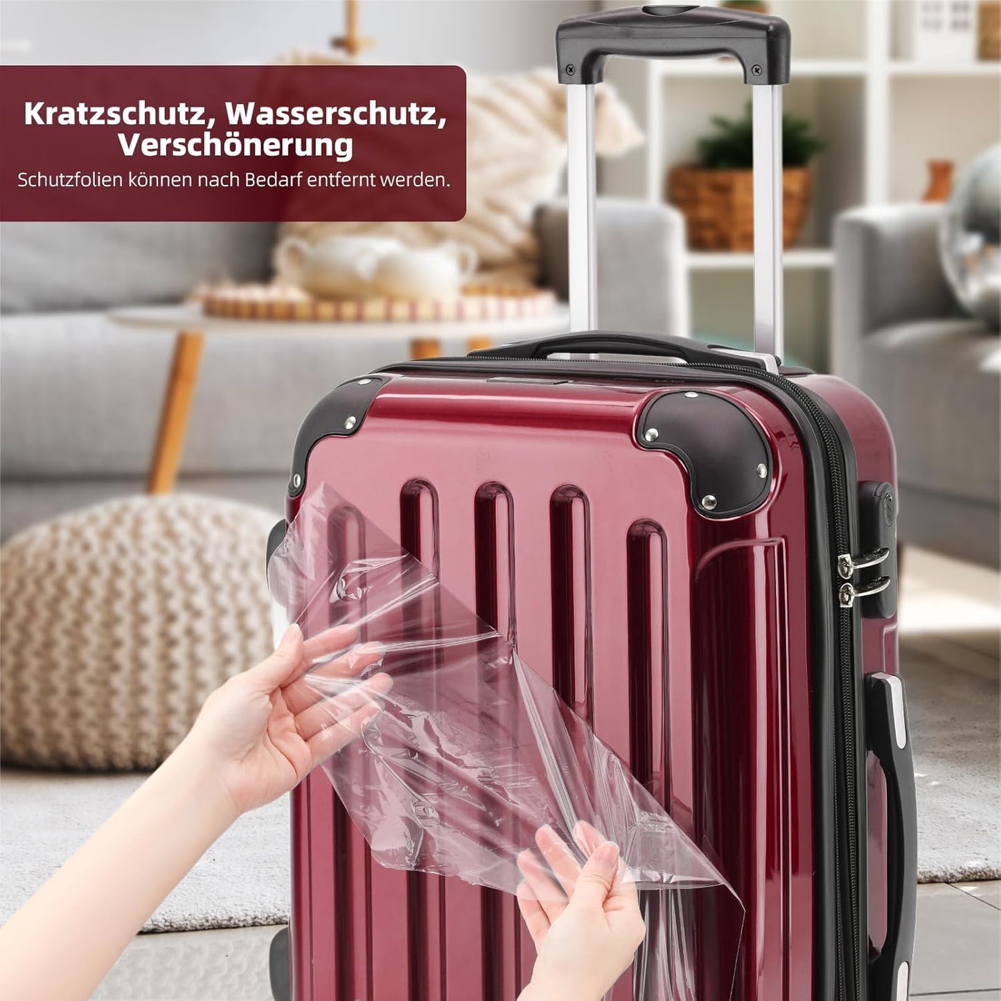 Hartschalen-Handgepäckkoffer, Rot / Handgepäck 55cm-40L