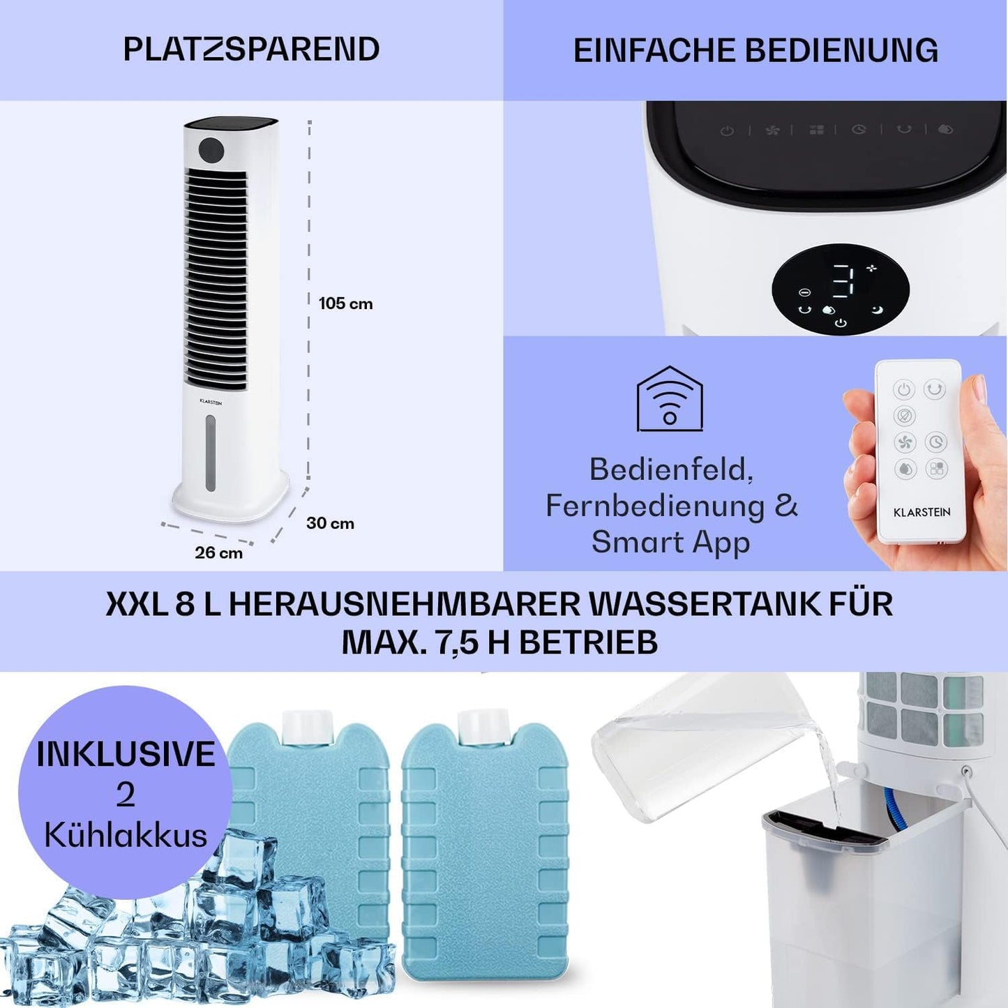 5-in-1 Luftkühler, Weiss ; Grand Smart