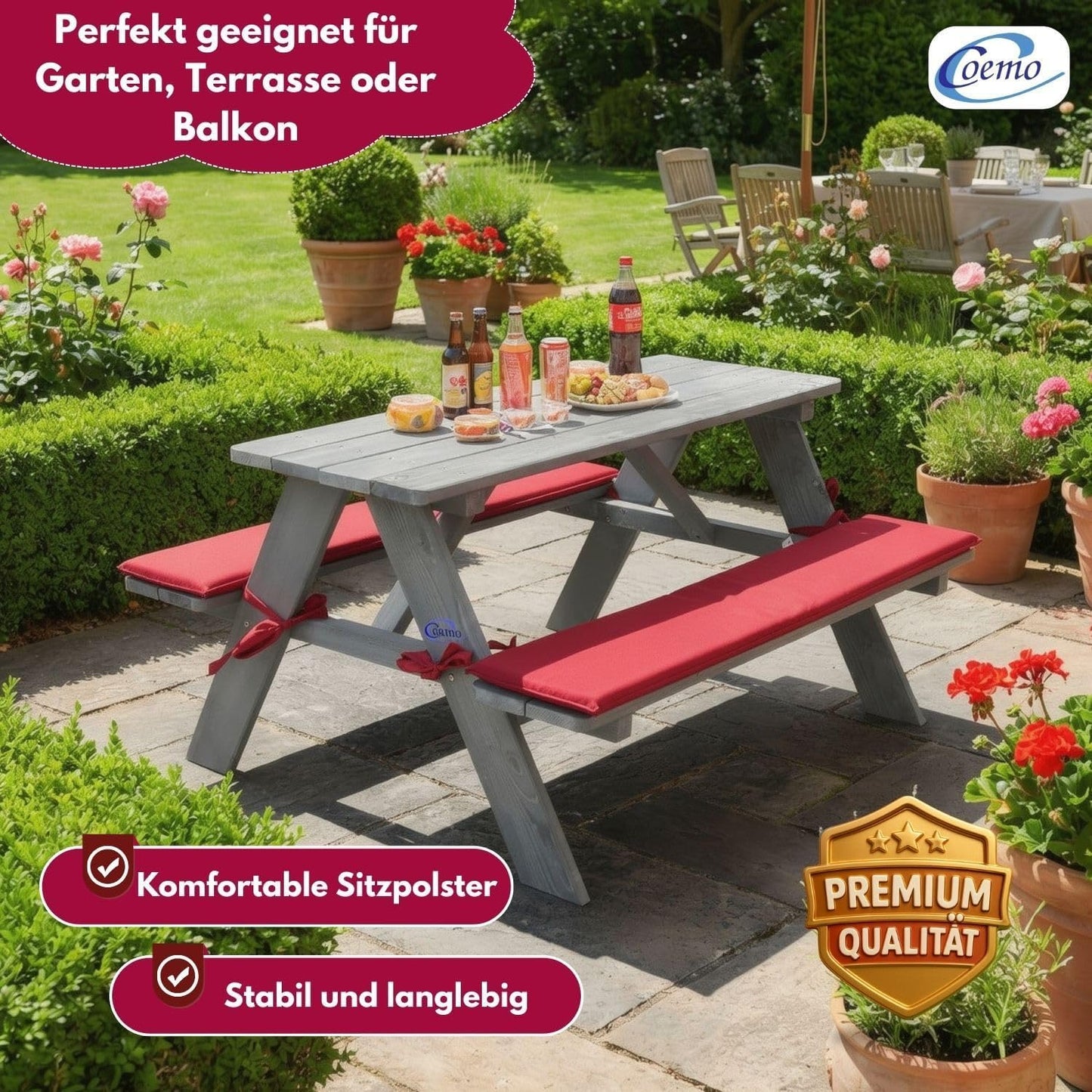 Robuste Kindersitzgruppe, 89x79x50cm Grau