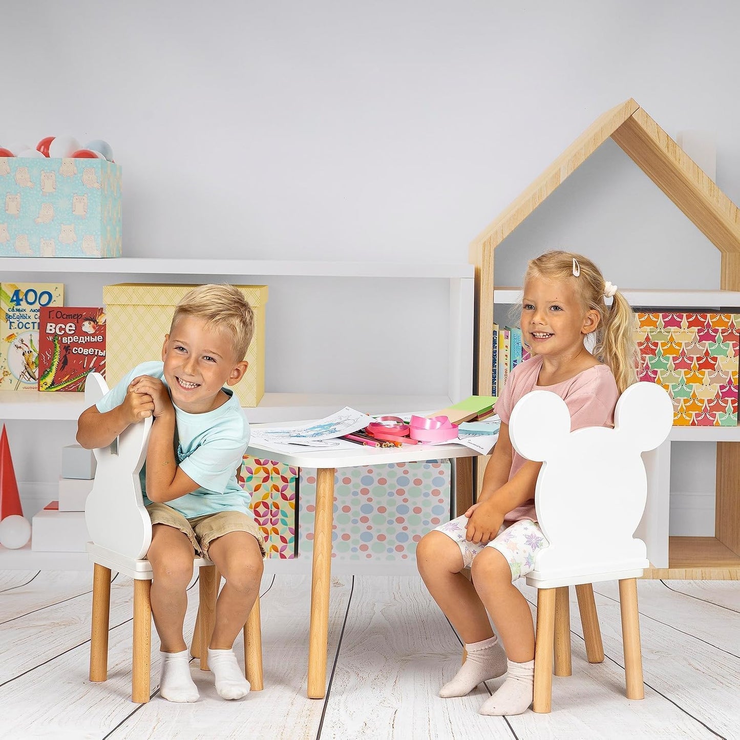 Kindertisch & Stuhl Set, 50 x 70 x 47 cm Kids Table And Chair Set