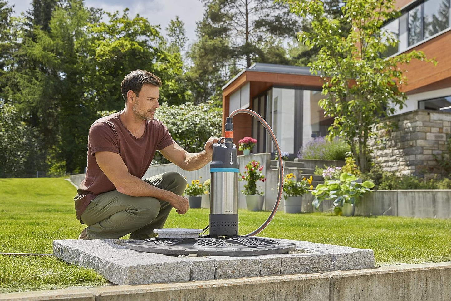 Tauch-Druckpumpe, bis zu 5.900 l/h mit Automatik