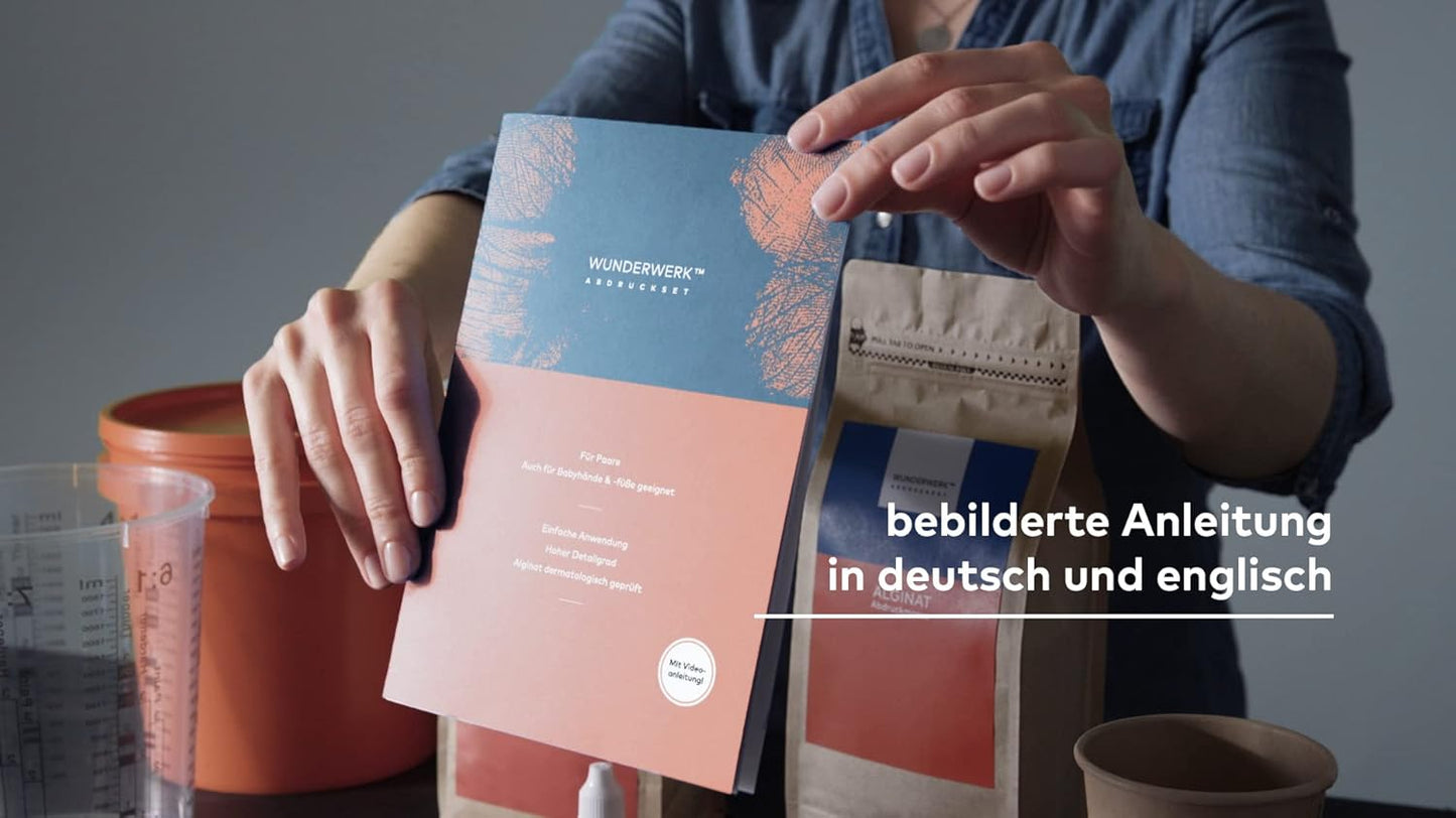 Handabdruck-Set für Paare mit Alginat-Abformmasse