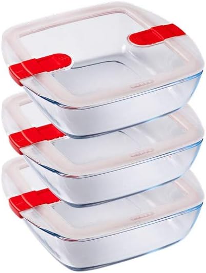 Cook & Heat Vorratsdose mit hermetischen Mikrowellendeckeln, 28,4 x 21 x 24,8 cm Einzigartig