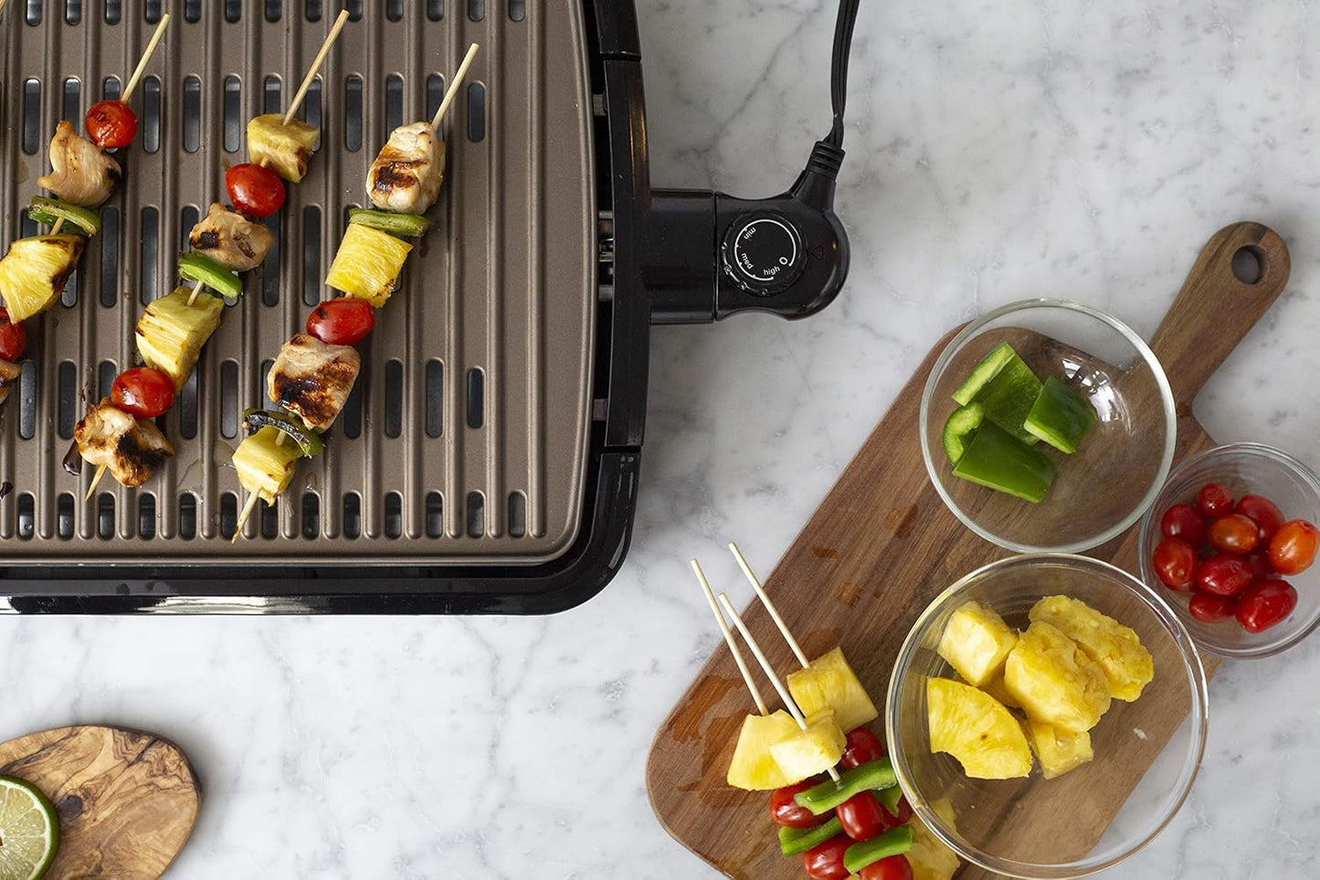 Smokeless Indoor Tischgrill mit Fettauffangschale, Tischgrill