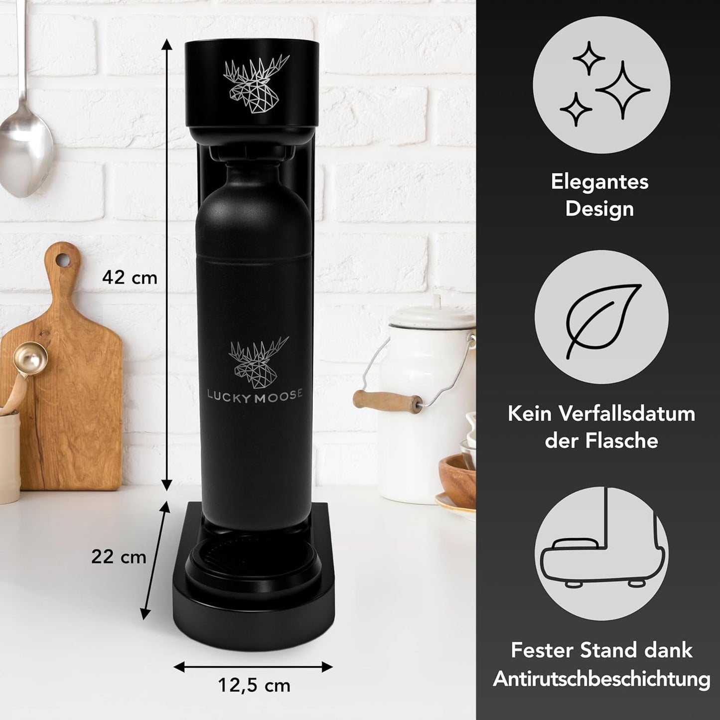 Infinity Wassersprudler, 2x Schwarz