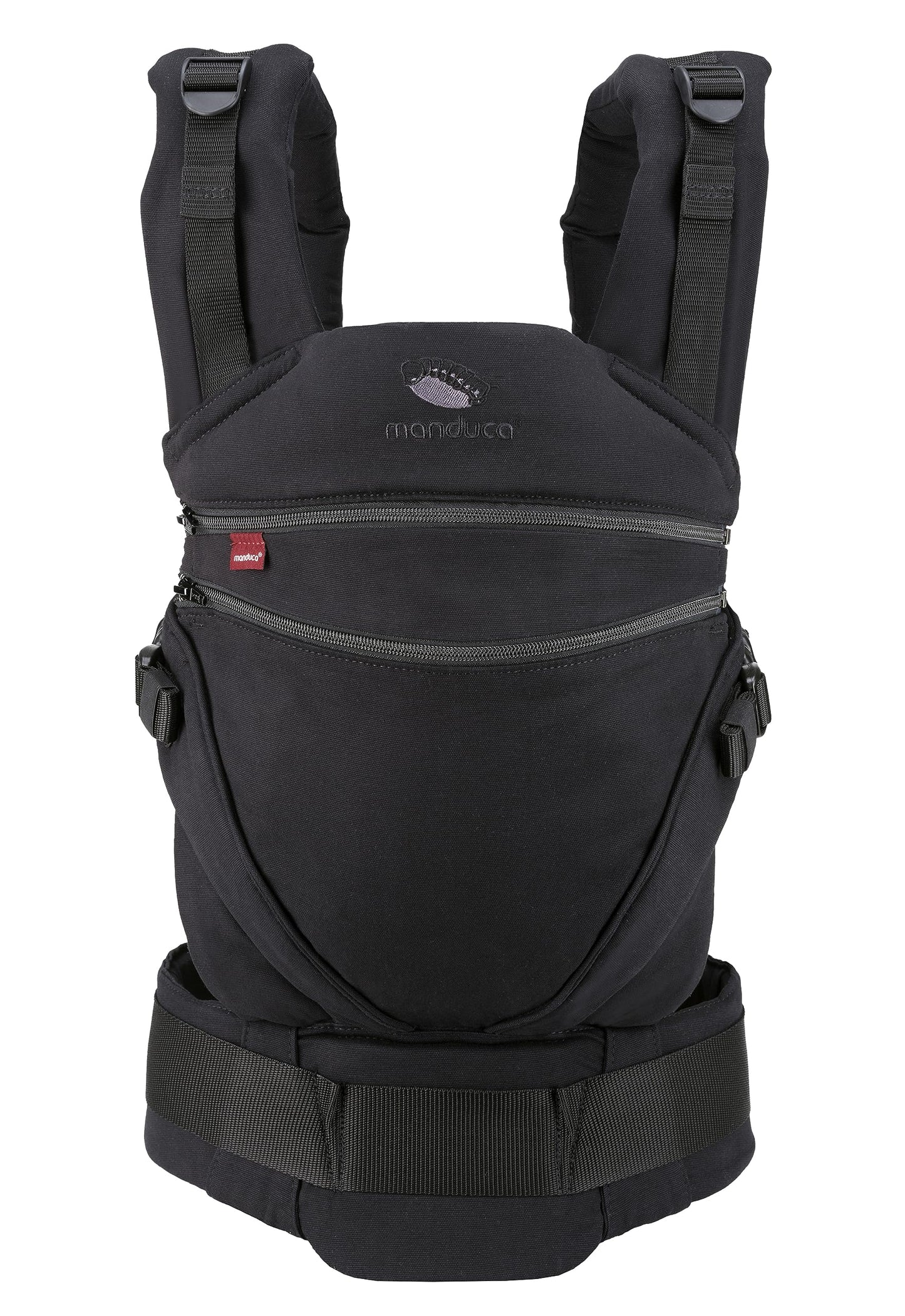Babytrage mitwachsend für Neugeborene bis Kleinkind, Monochrome Obsidian