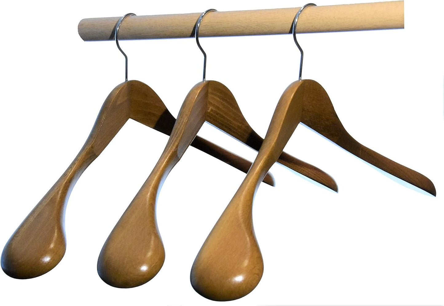 5-teiliges Holz-Kleiderbügel-Set, 5 St. Eiche Gebeizt
