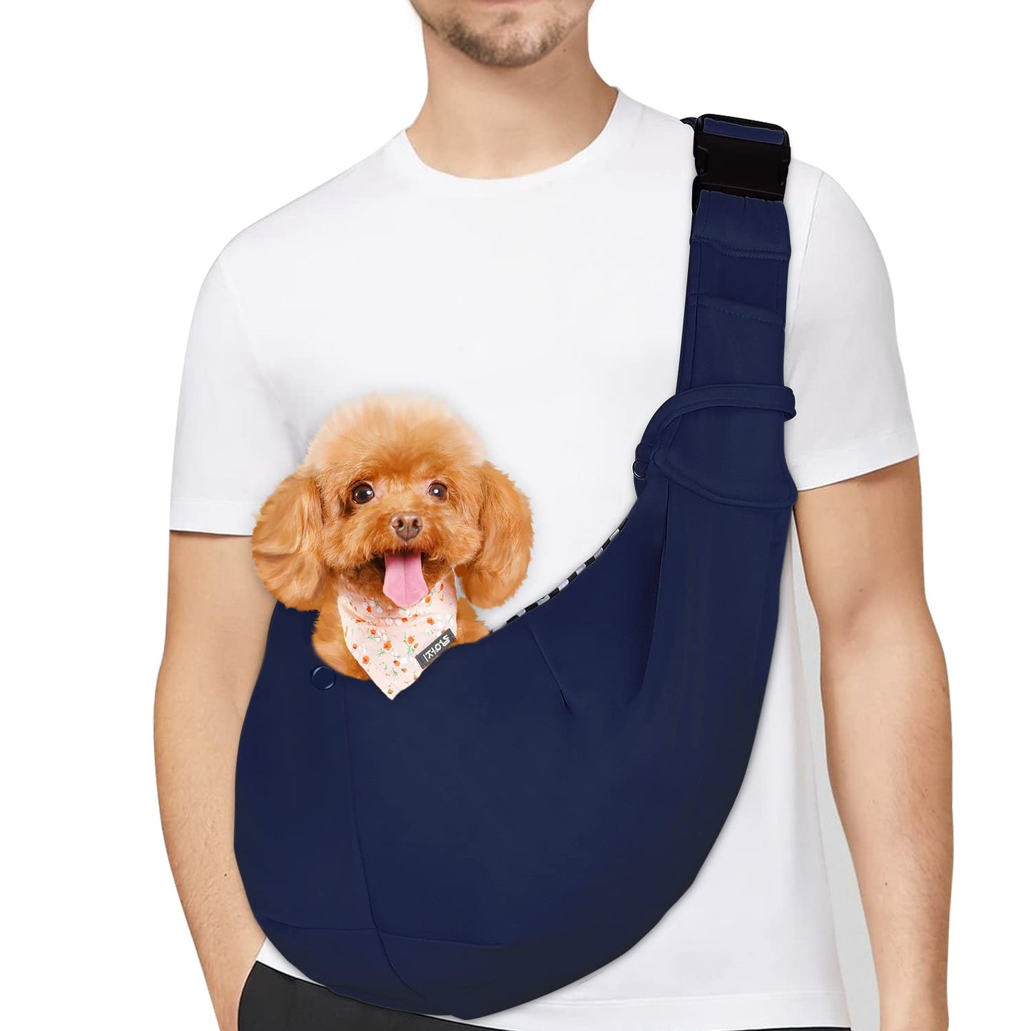Hunde-Tragetuch, einstellbar & reversibel, Blau
