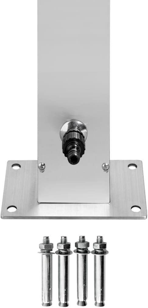 Gartendusche mit Bodenplatte, 110 x 62 x 5 cm Braun
