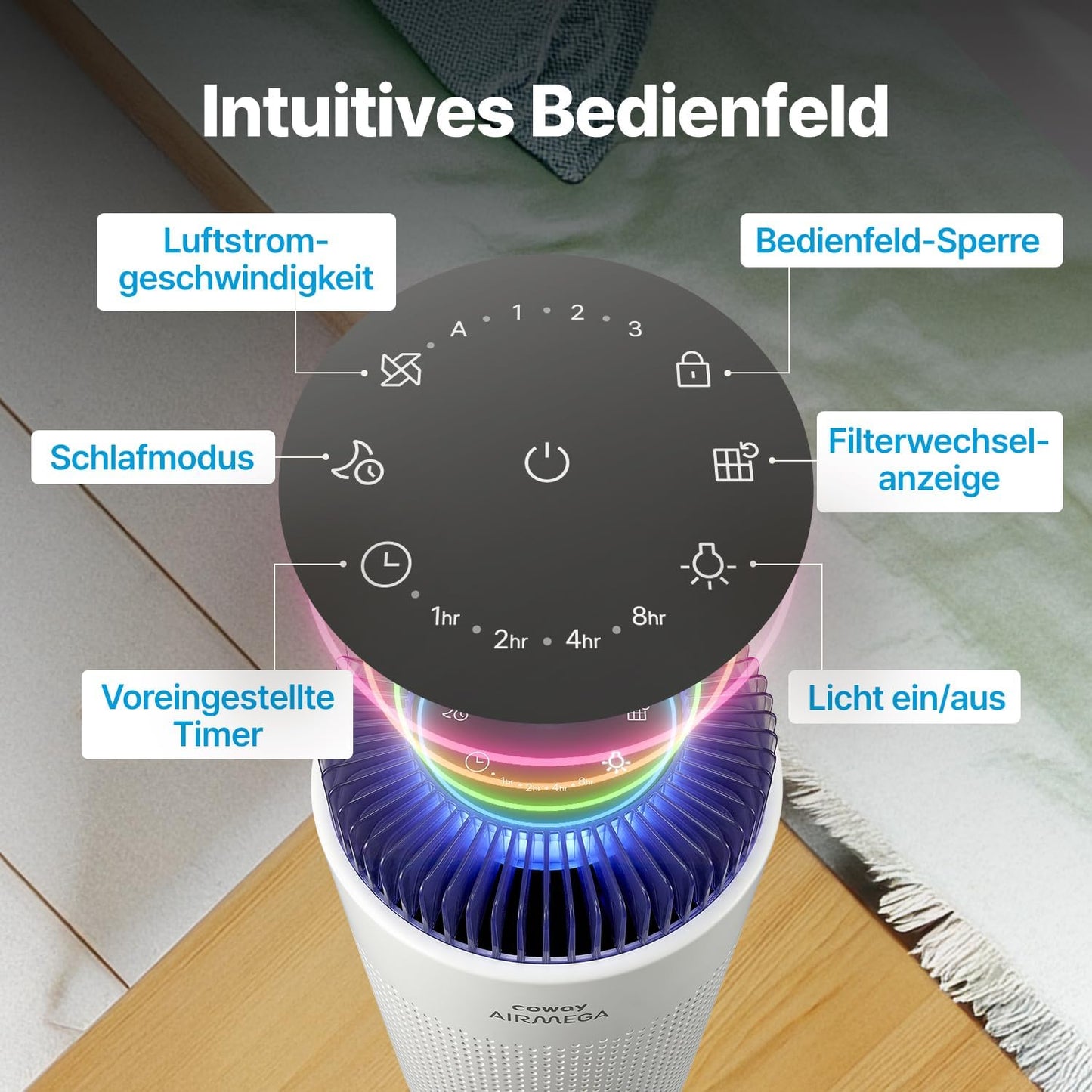 Airmega 50 Luftreiniger mit Beleuchtung, Airmega 50