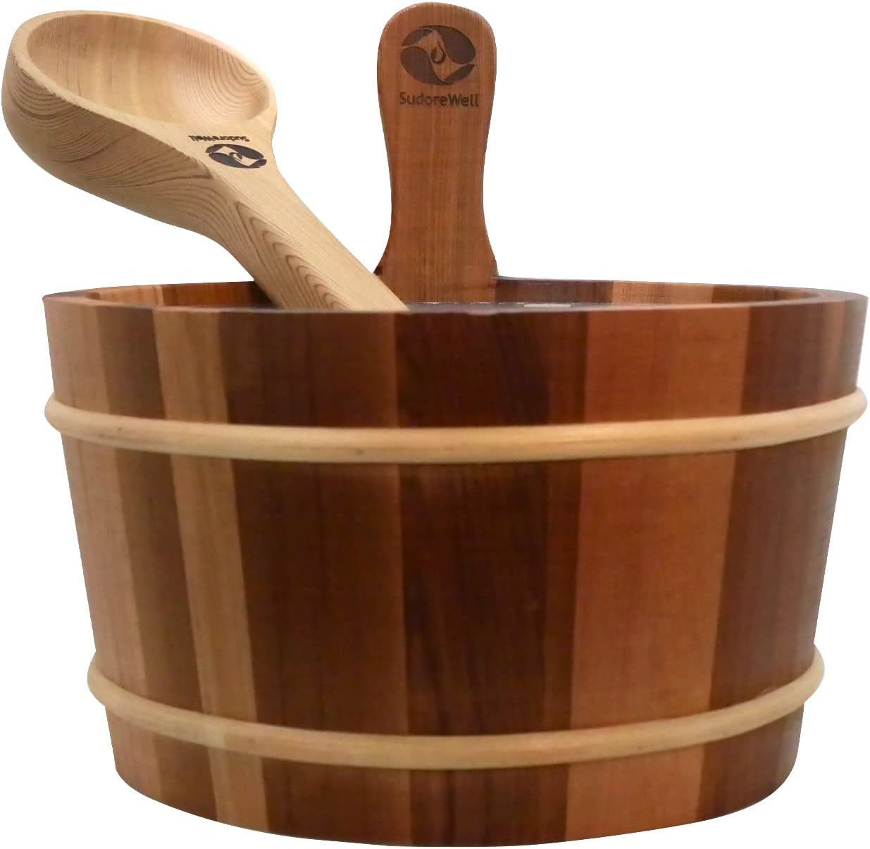 Sauna Set mit Saunakübel, Sauna Set Kübel aus Red Cedar 4,0L