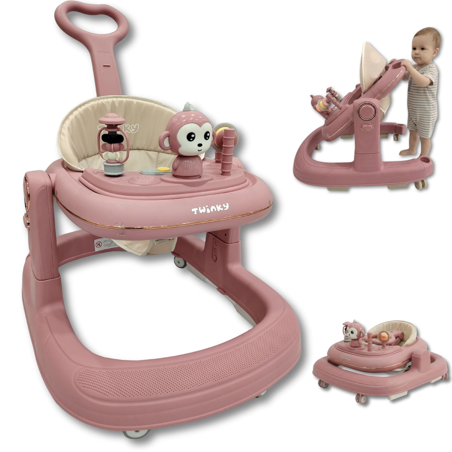 Lauflernwagen mit Spielset, pink and gold