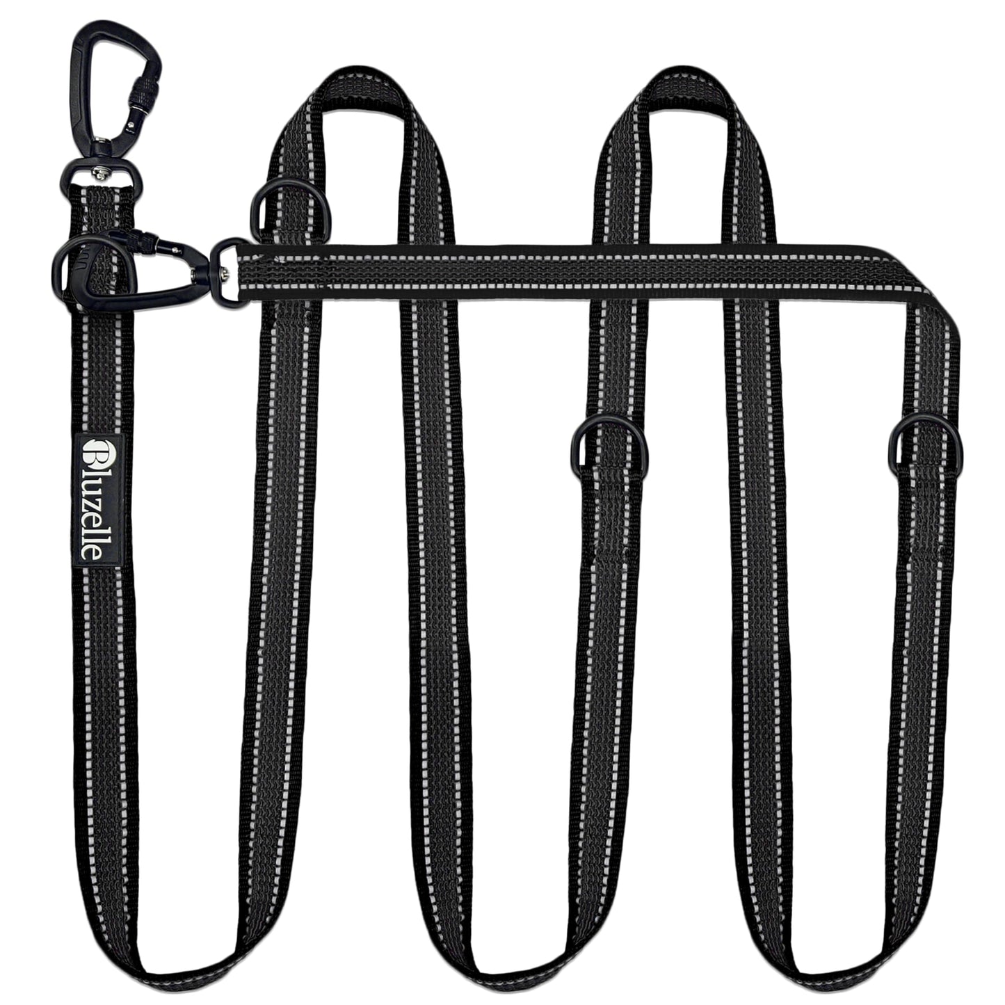 Verstellbare Hundeleine 3m bis 100kg, Schwarz